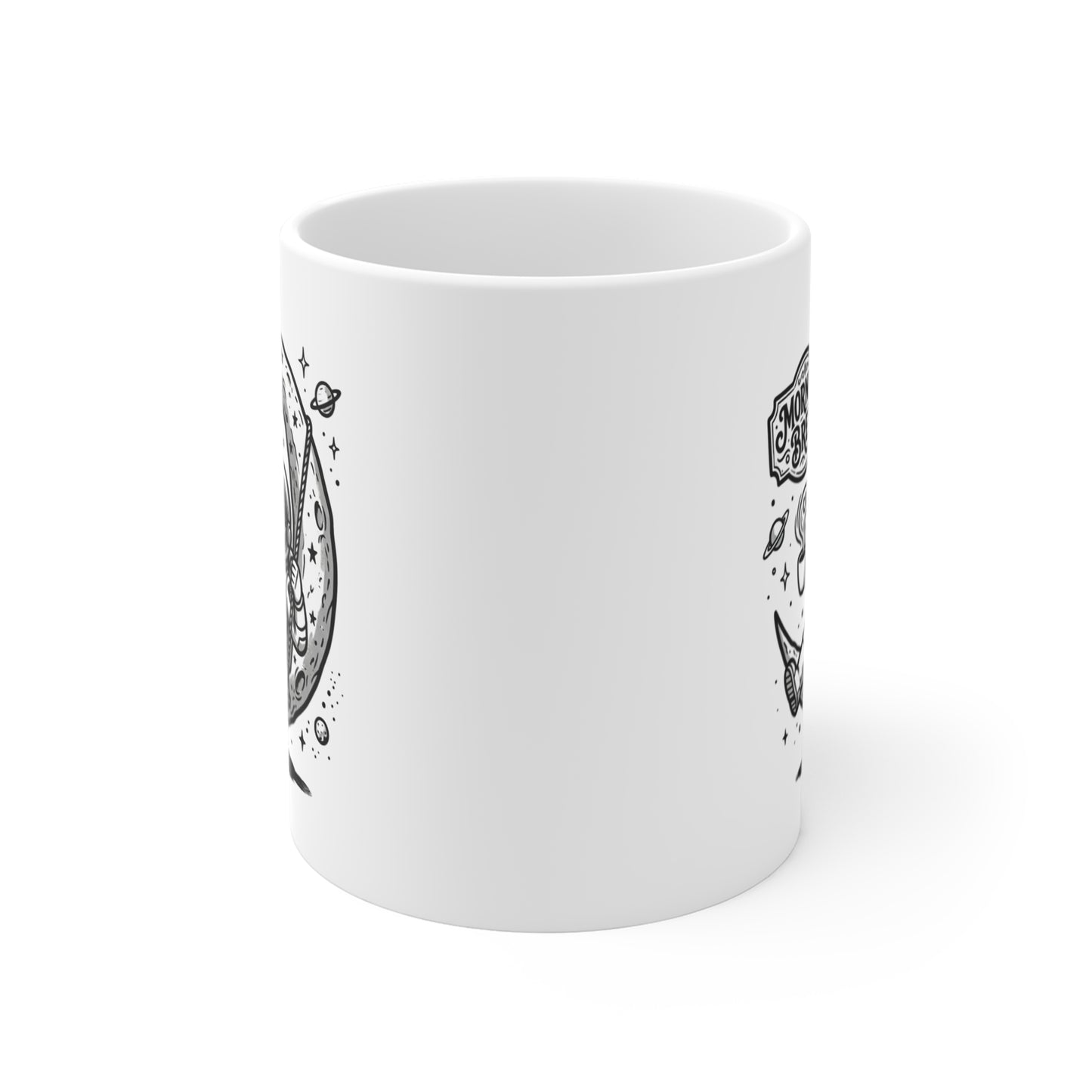 Astronaut Moon Mug — ‘Got My Morning Brew’ Space Coffee Ceramic 11oz