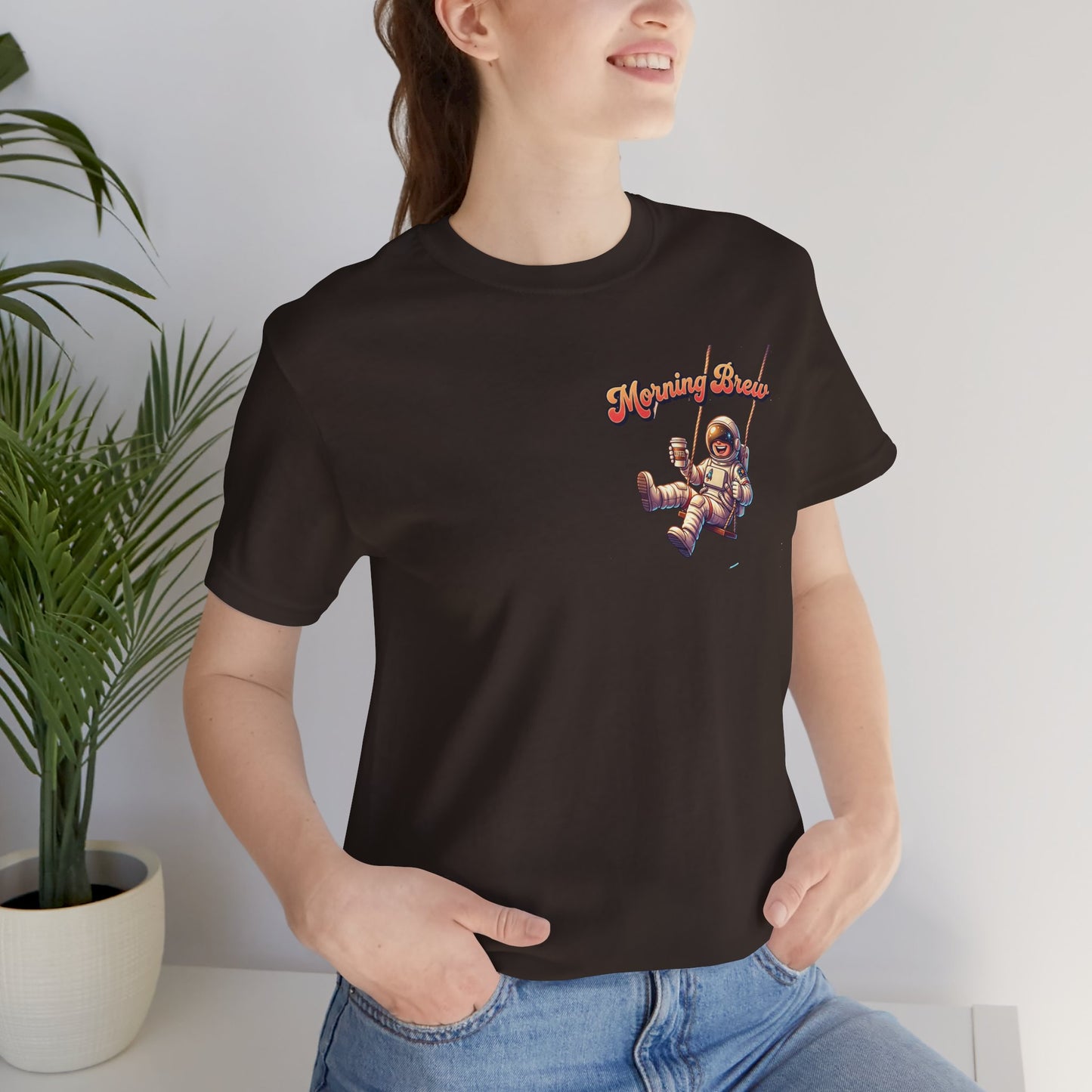 Astronaut Coffee Tee — “Astro: Orbiting My Morning Brew” Graphic T‑Shirt